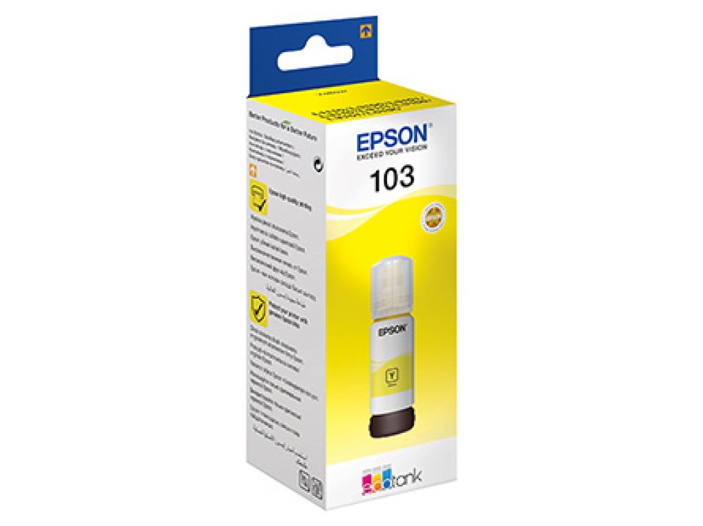 Epson 103, yellow, originální žlutý ink Epson C13T00S44A, 65ml